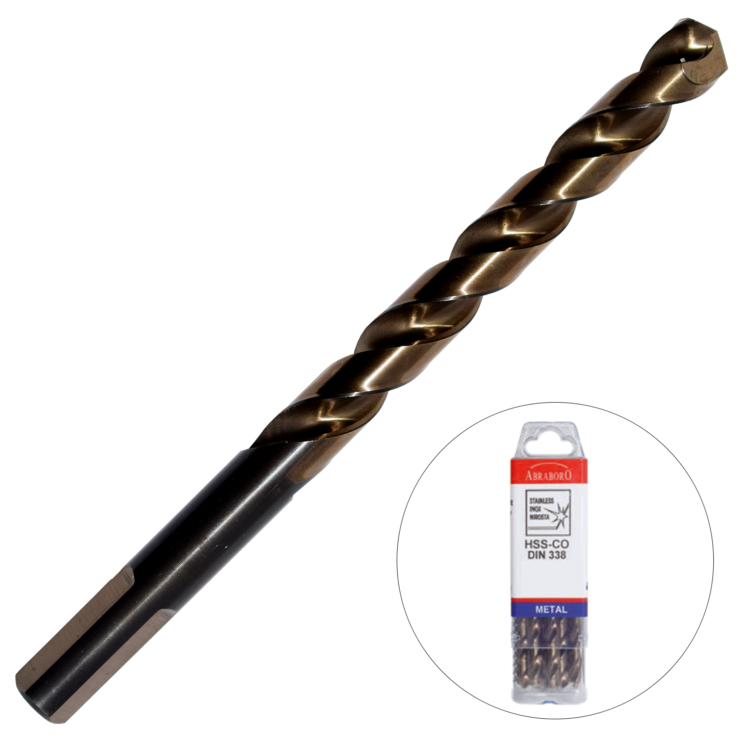 Abraboro 7 x 109 / 69 mm HSS-Co multi fémfúró háromszög szárral, 10 db/csomag termék fő termékképe