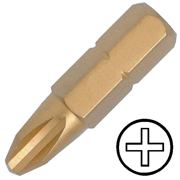 KENNEDY No.3 kereszthornyos titán csavarhúzó bit 5/16" hatszög illesztéssel, 30 mm termék fő termékképe